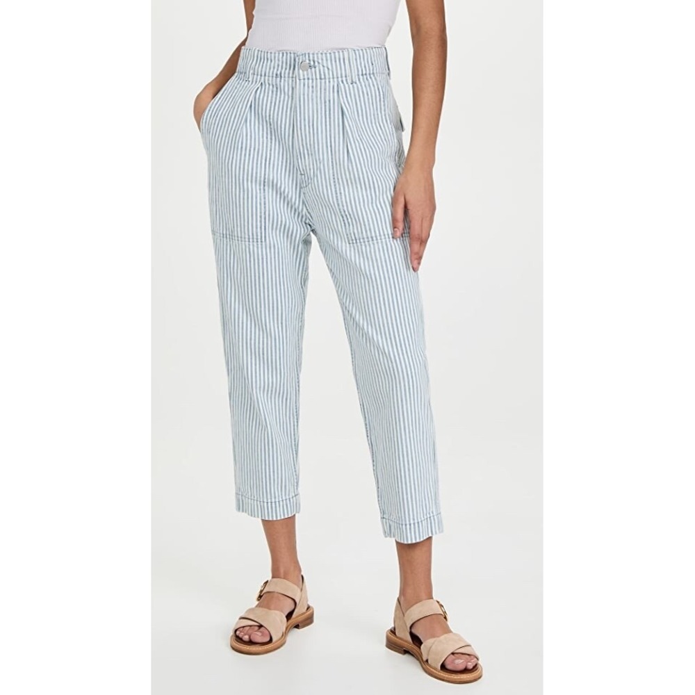 Sundry Shopbop Striped Pocket Pants Size 29 Blue White Trousers  Summer NWT